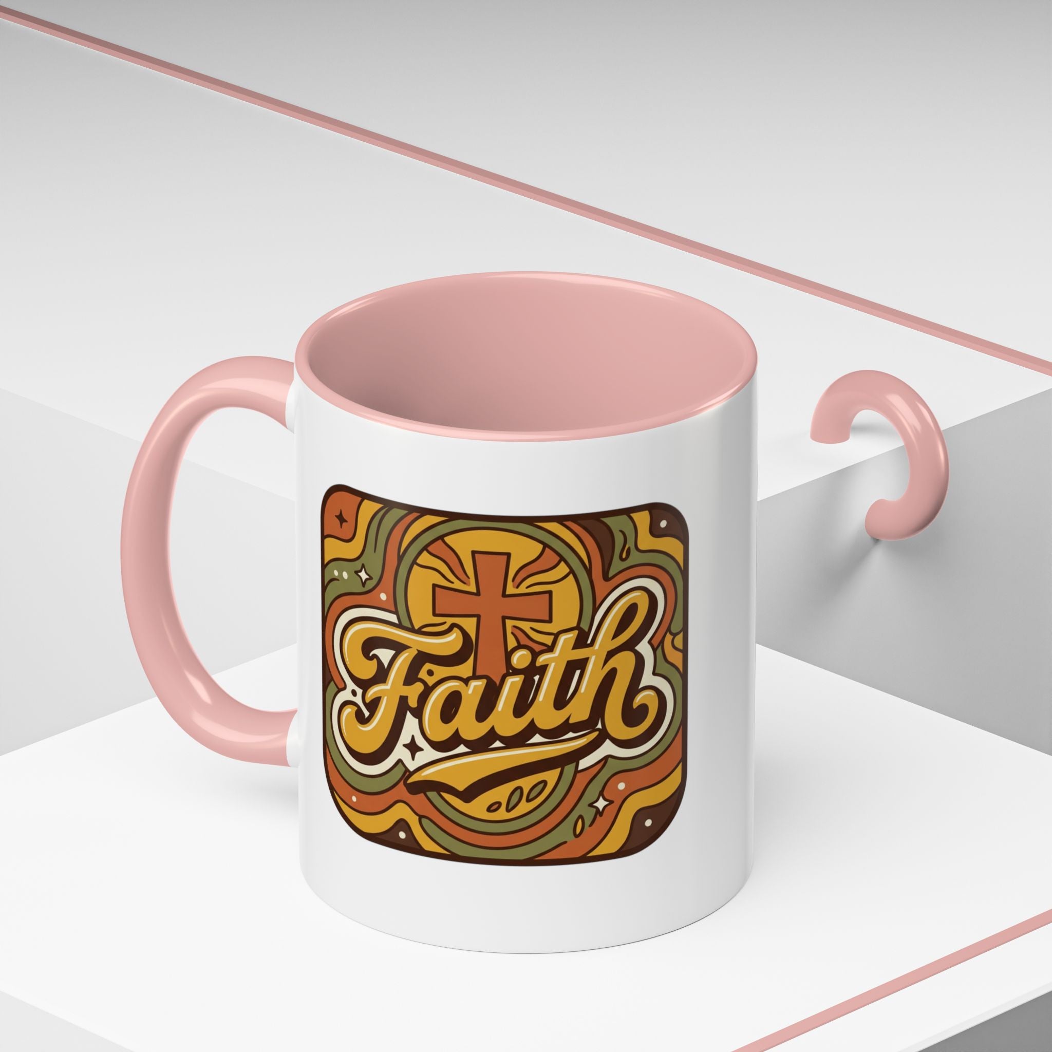 Faith Retro Script Mug | Accent Coffee Mug