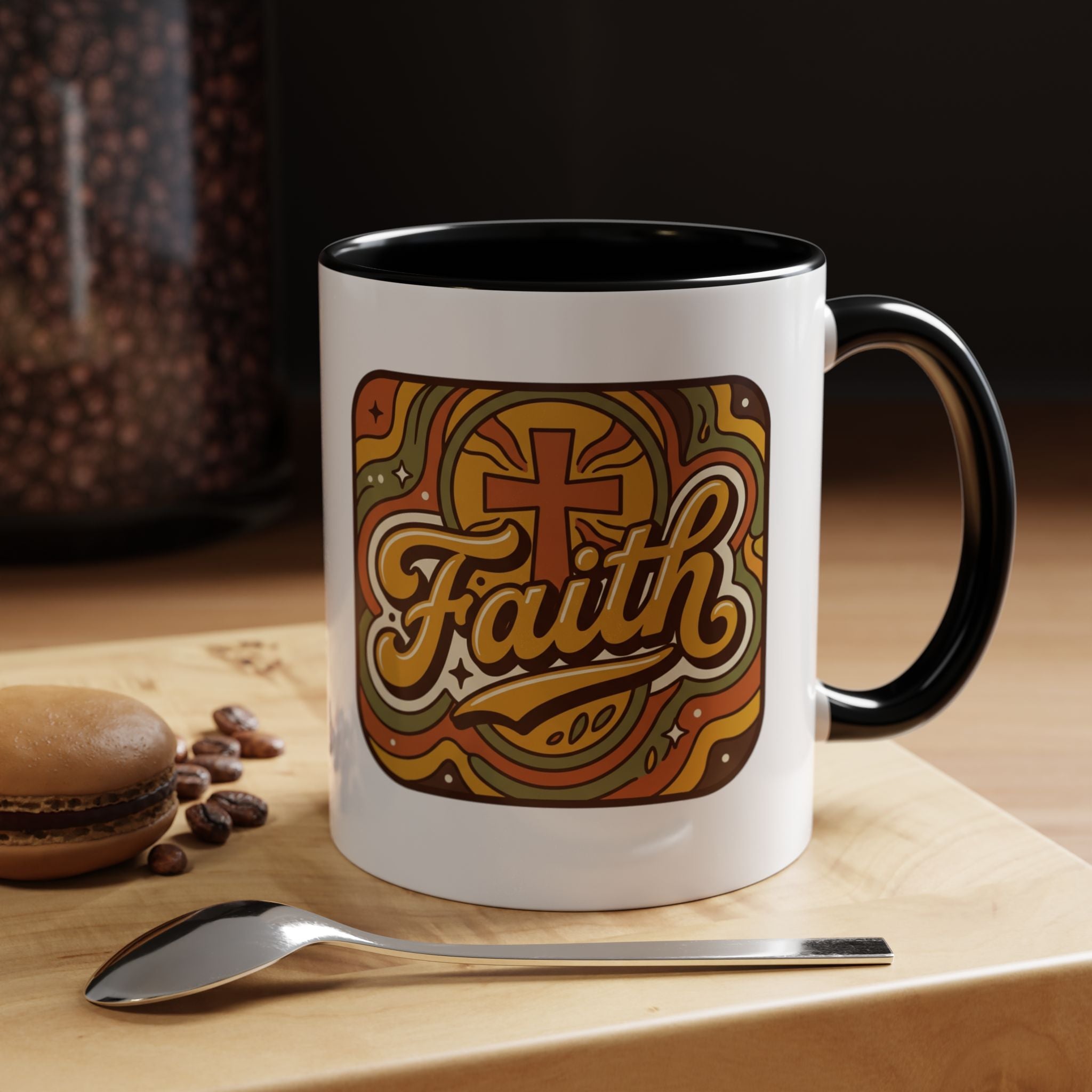 Faith Retro Script Mug | Accent Coffee Mug