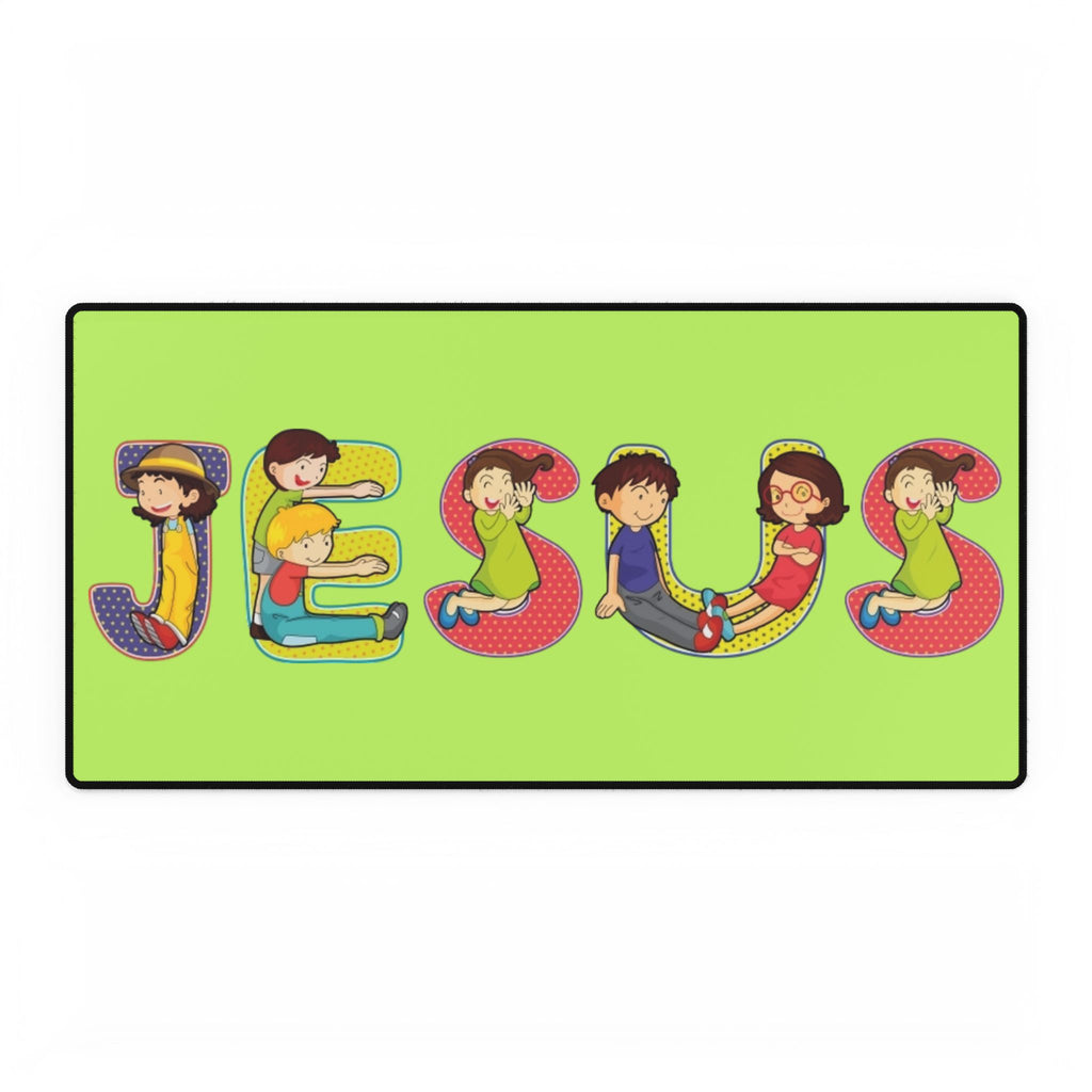 Kids Letters JESUS desk mat | Christian children playroom mousepad