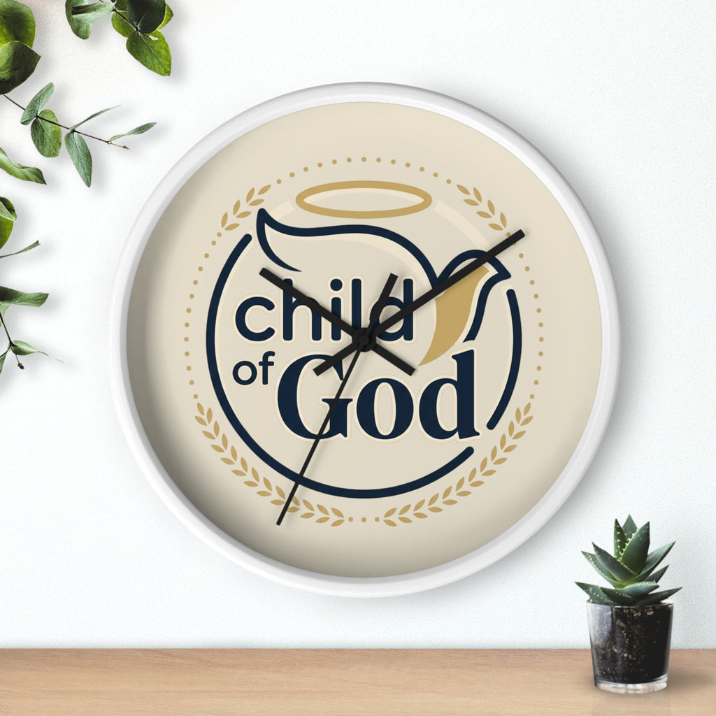 Child of God Wall Clock | Christian Decor, Dove and Halo Design