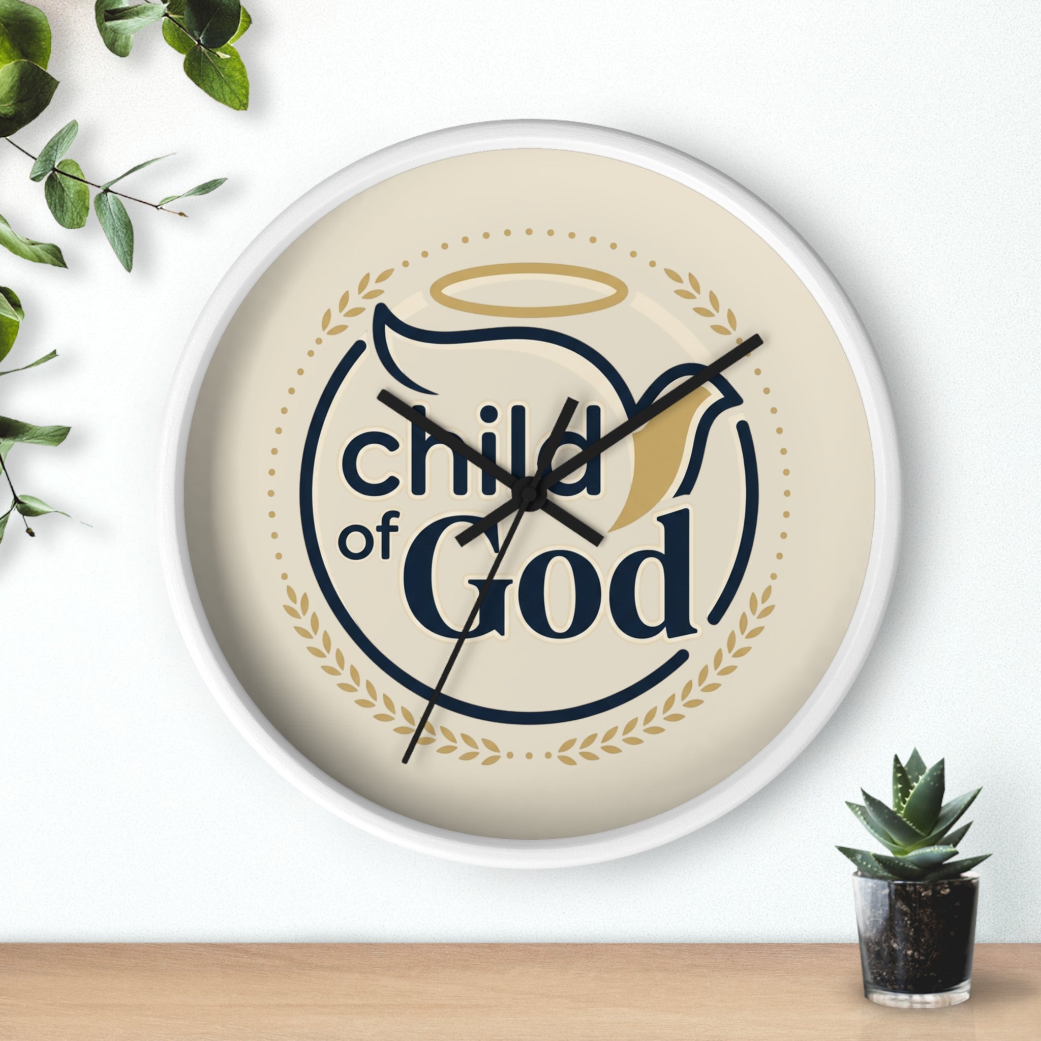 Child of God Wall Clock | Christian Decor, Dove and Halo Design