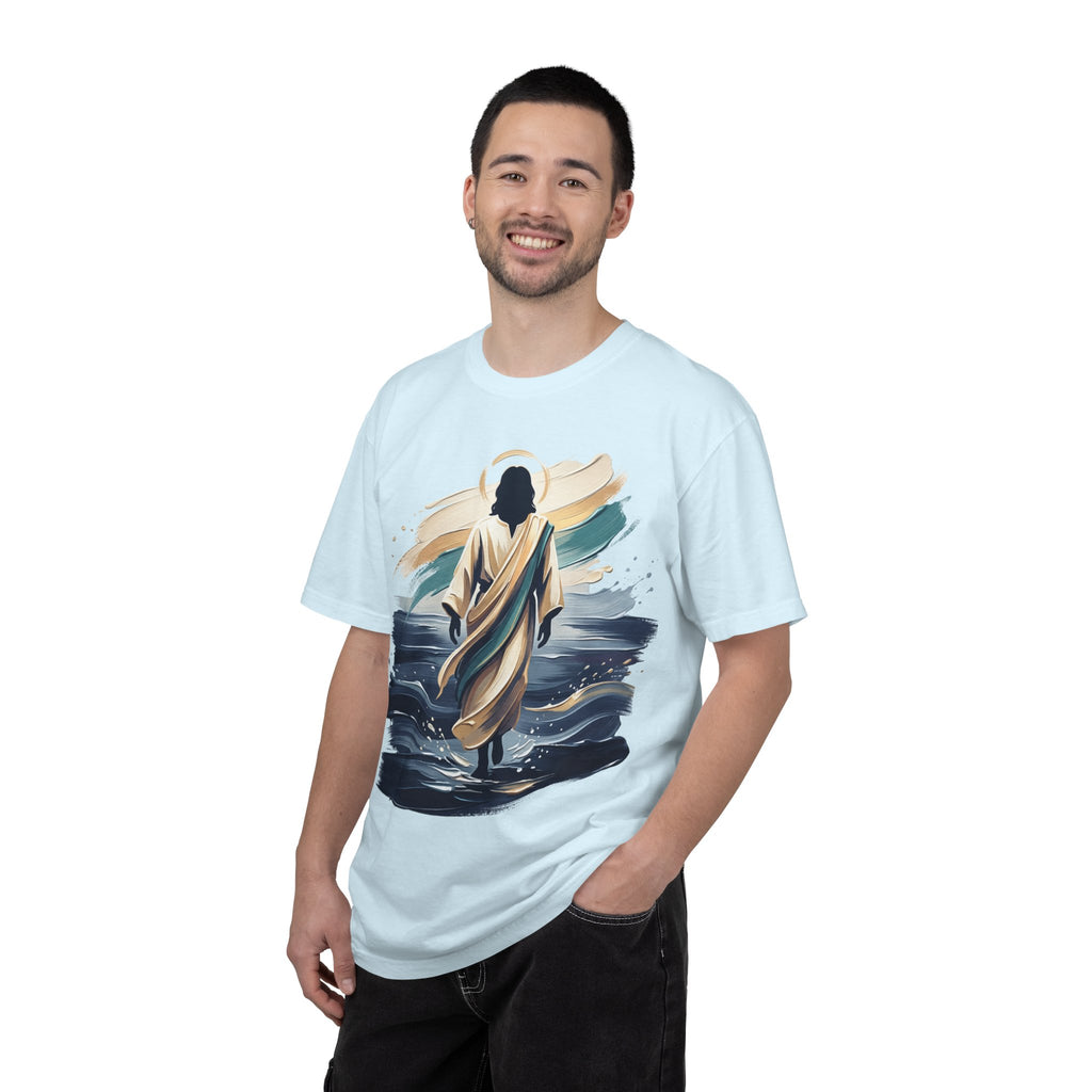 Jesus Walking on Water T-Shirt — Inspirational Christian Faith Tee