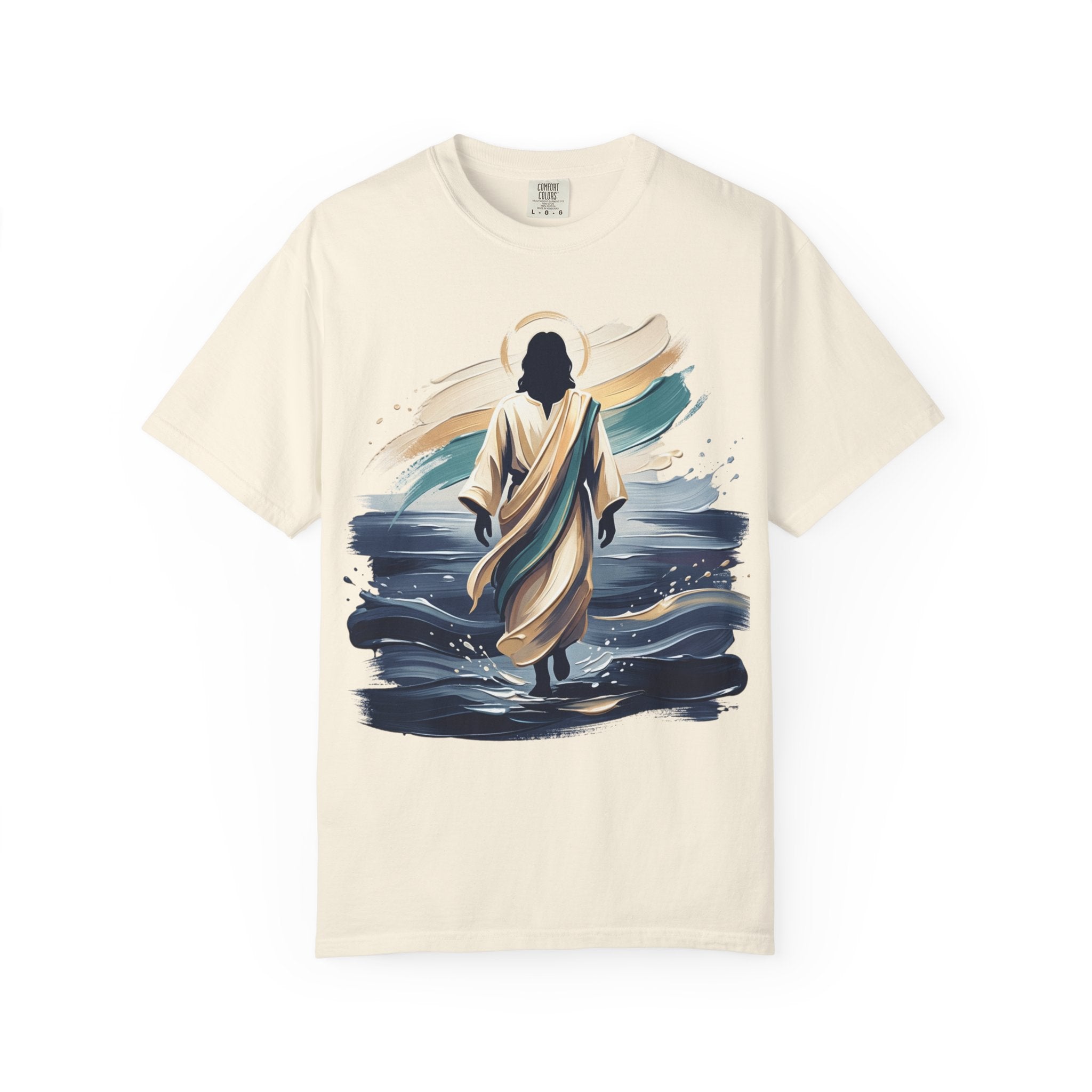 Jesus Walking on Water T-Shirt — Inspirational Christian Faith Tee