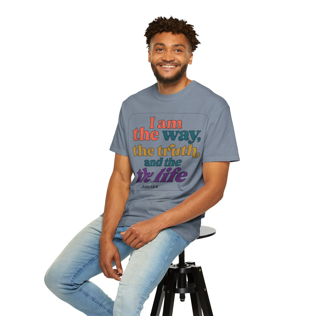 Christian T-Shirt — "I Am the Way, the Truth, and the Life" Retro Scripture Tee (John 14:6)