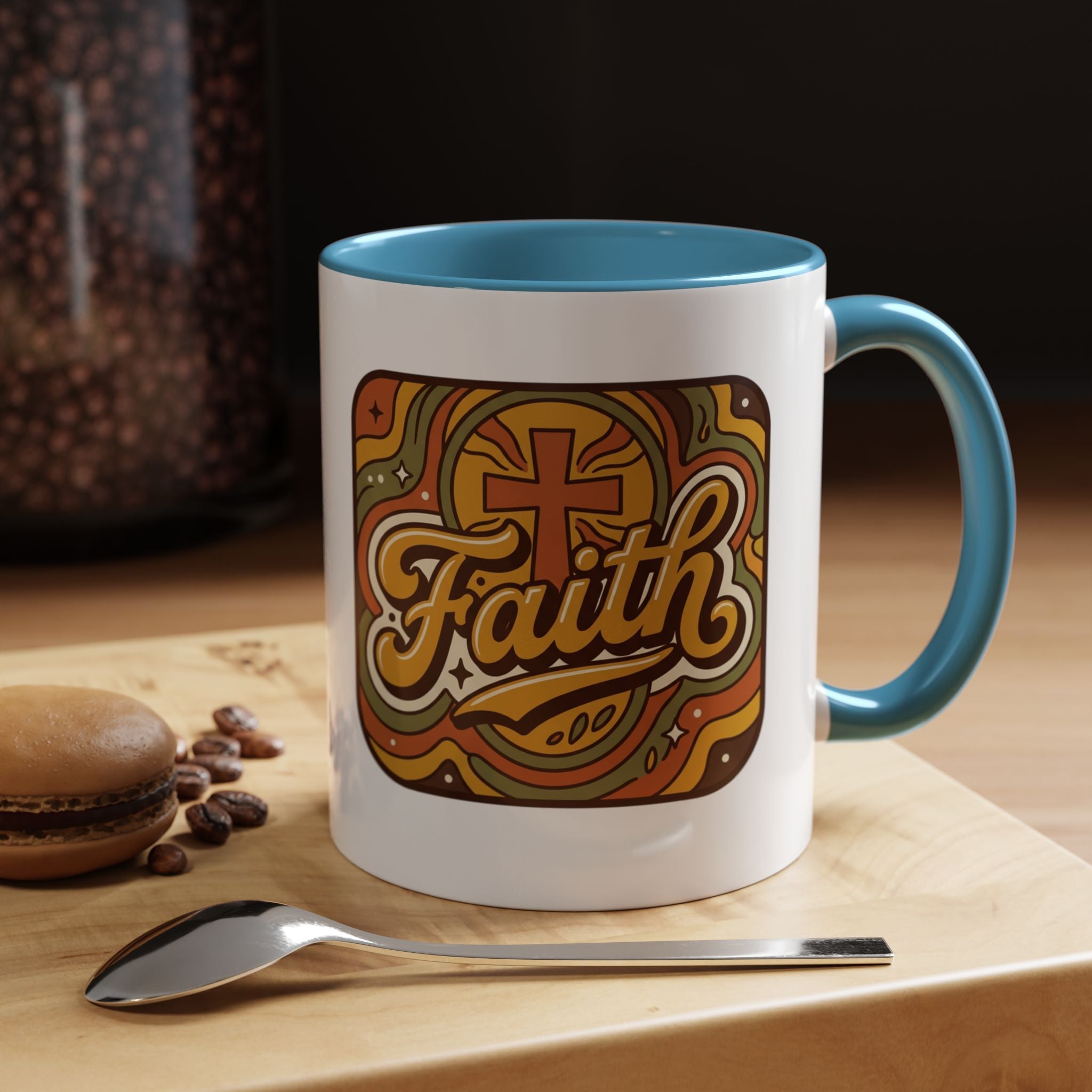 Faith Retro Script Mug | Accent Coffee Mug