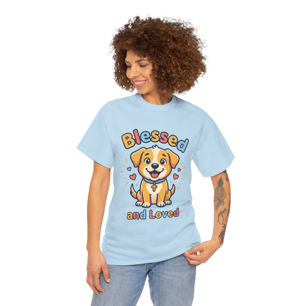 Blessed and Loved Puppy T-Shirt — Cute Dog Graphic Tee for Pet Lovers