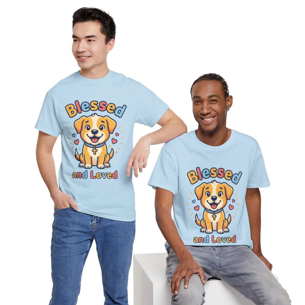 Blessed and Loved Puppy T-Shirt — Cute Dog Graphic Tee for Pet Lovers