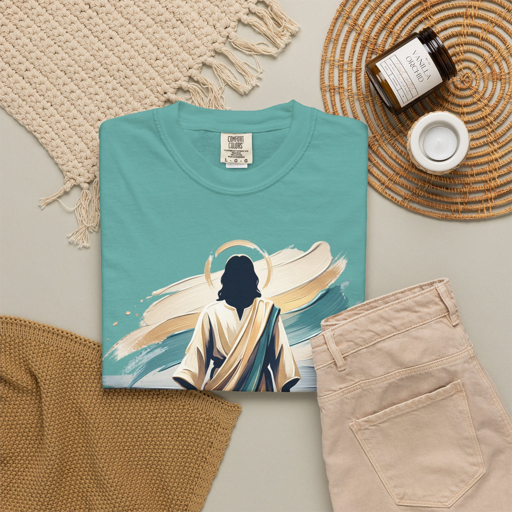 Jesus Walking on Water T-Shirt — Inspirational Christian Faith Tee