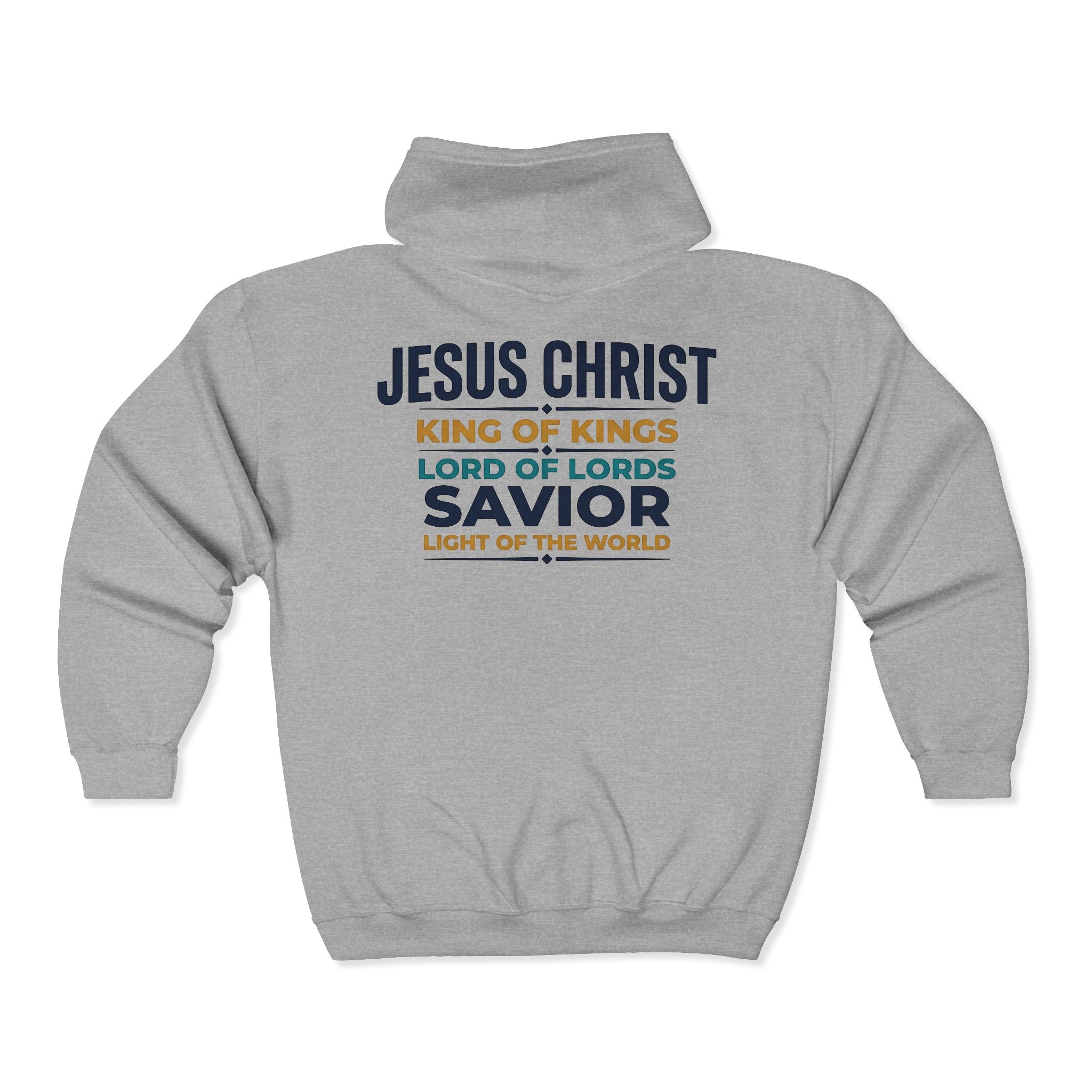 King of Kings Hoodie — Religious Faith Unisex Zip-Up Sweatshirt