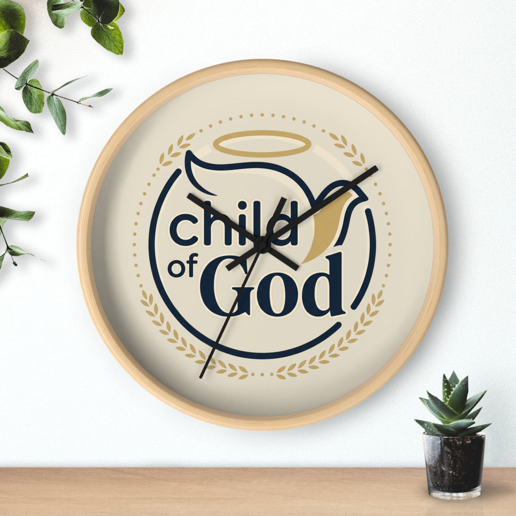 Child of God Wall Clock | Christian Decor, Dove and Halo Design