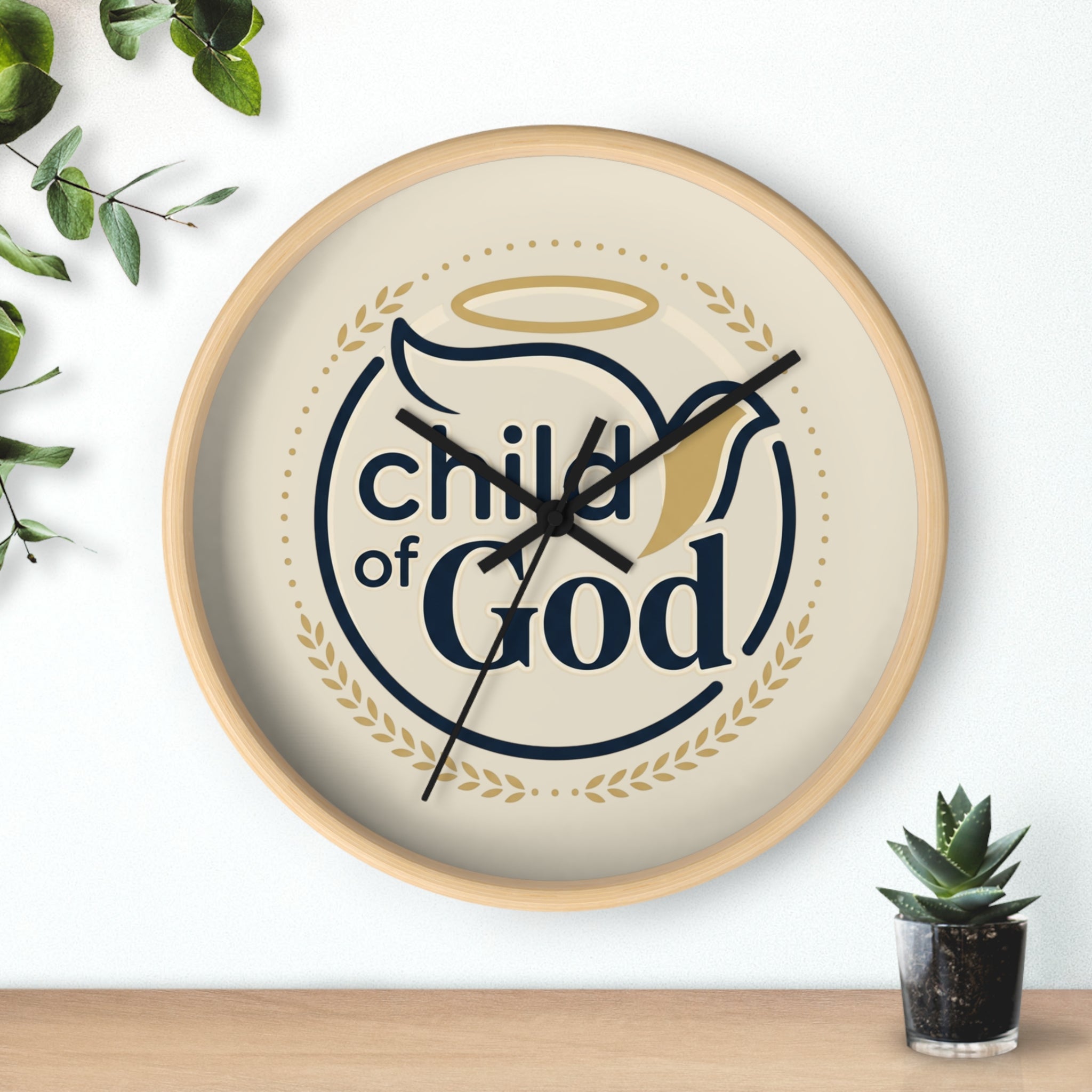 Child of God Wall Clock | Christian Decor, Dove and Halo Design