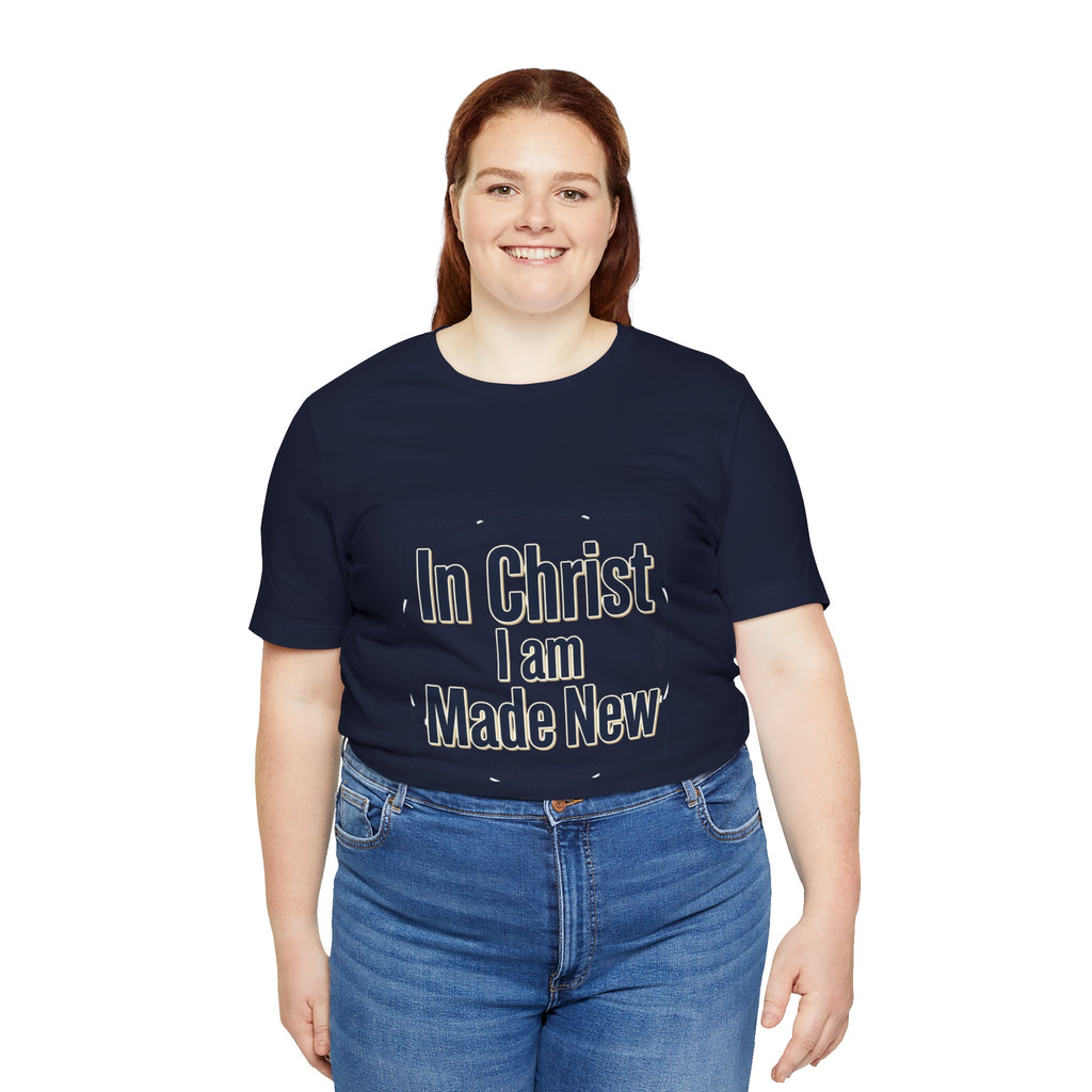 In Christ I Am Made New Tee | Christian encouragement, pastel retro