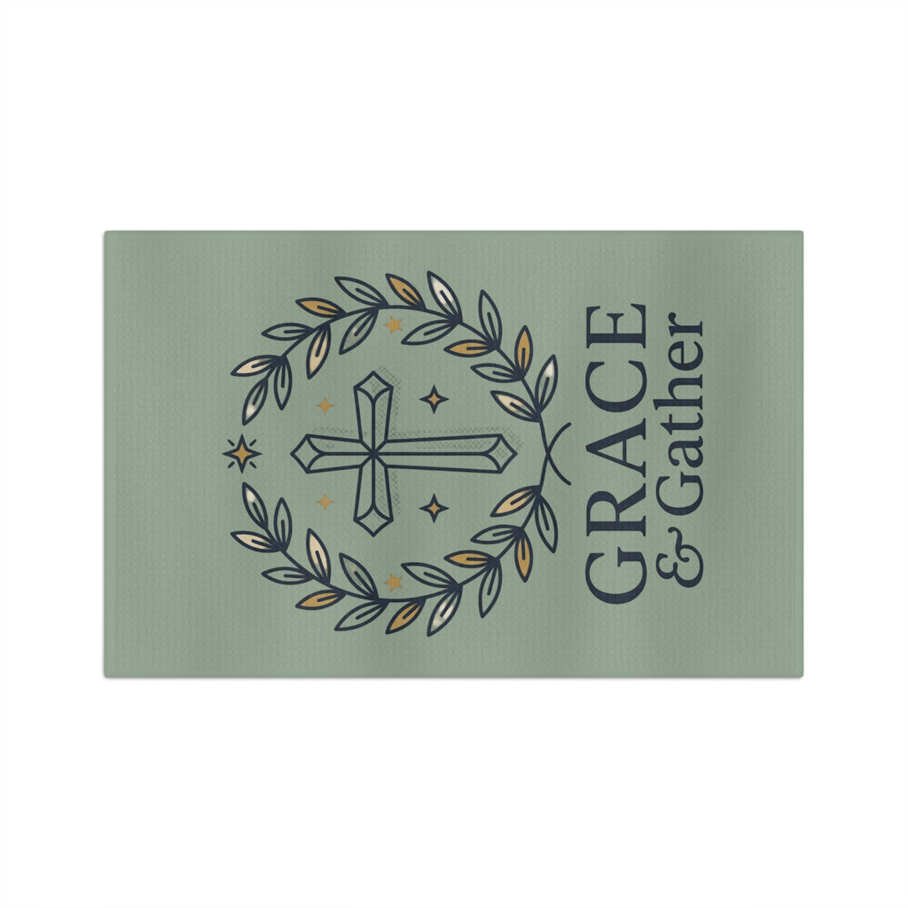 Tea Towel — "Grace and Gather" Kitchen Towel