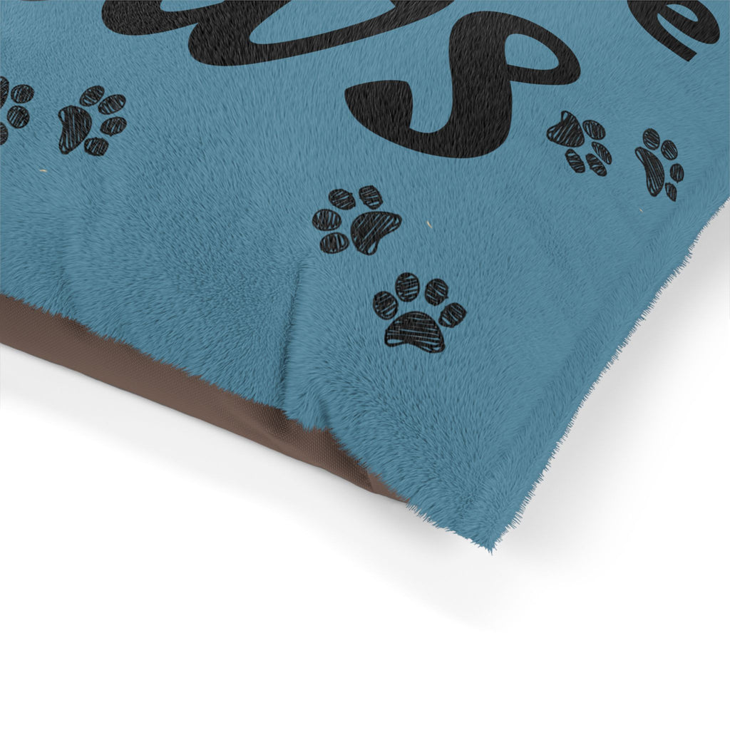 Bless these Paws Pet Bed — "Faithful friend, bless these Paws bed" Paw-Print Dog Bed