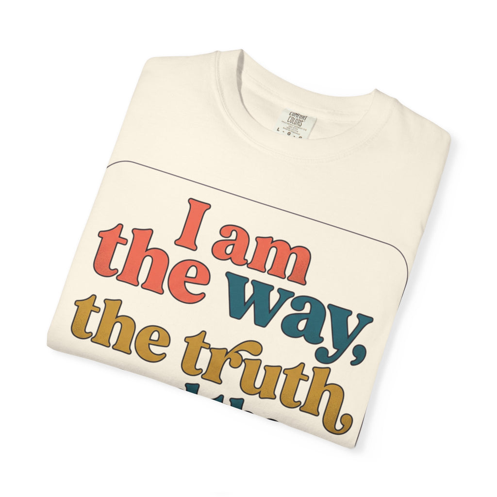 Christian T-Shirt — "I Am the Way, the Truth, and the Life" Retro Scripture Tee (John 14:6)