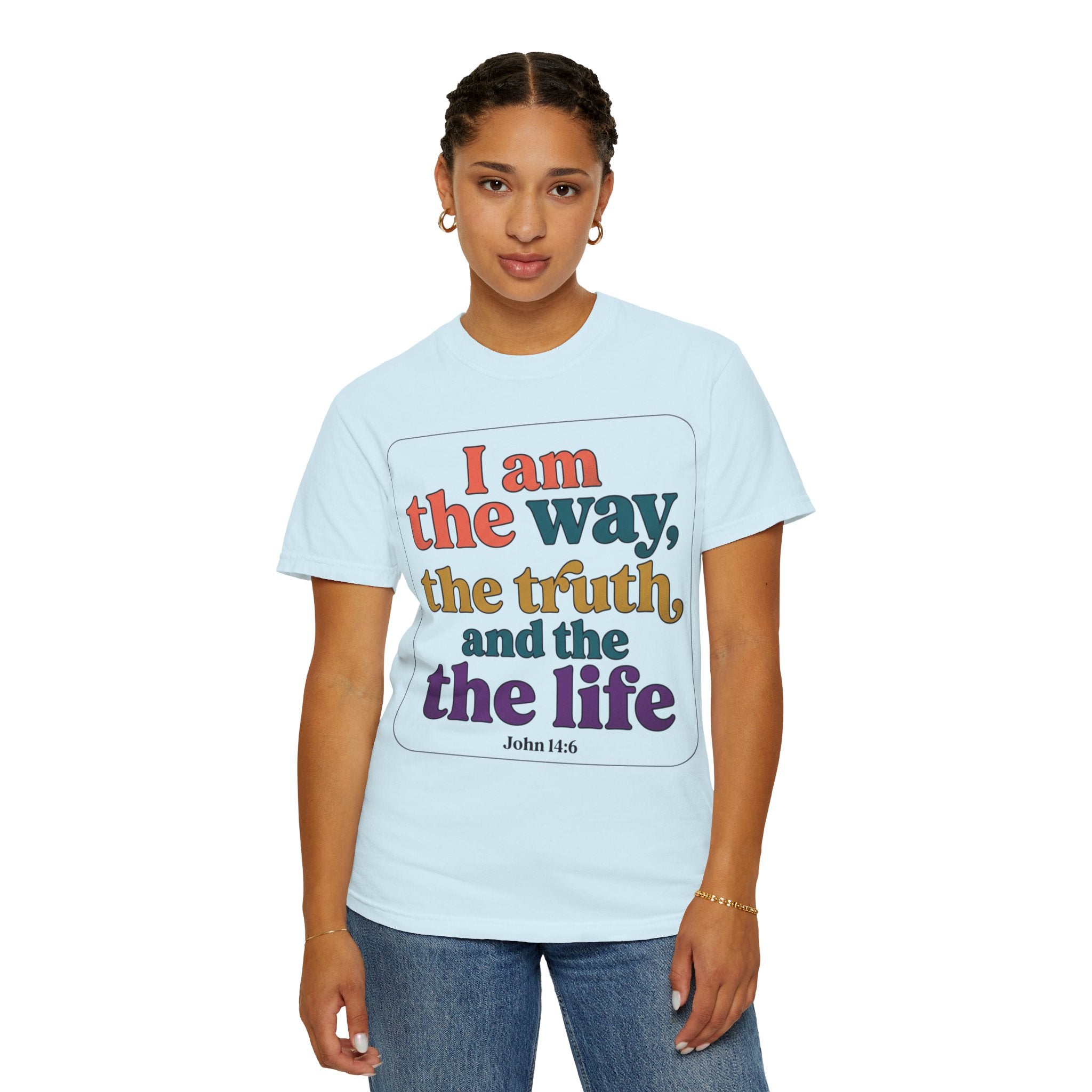 Christian T-Shirt — "I Am the Way, the Truth, and the Life" Retro Scripture Tee (John 14:6)
