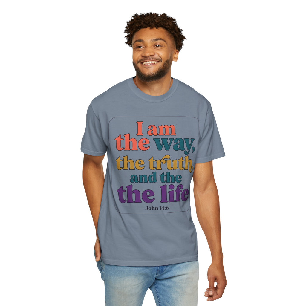 Christian T-Shirt — "I Am the Way, the Truth, and the Life" Retro Scripture Tee (John 14:6)