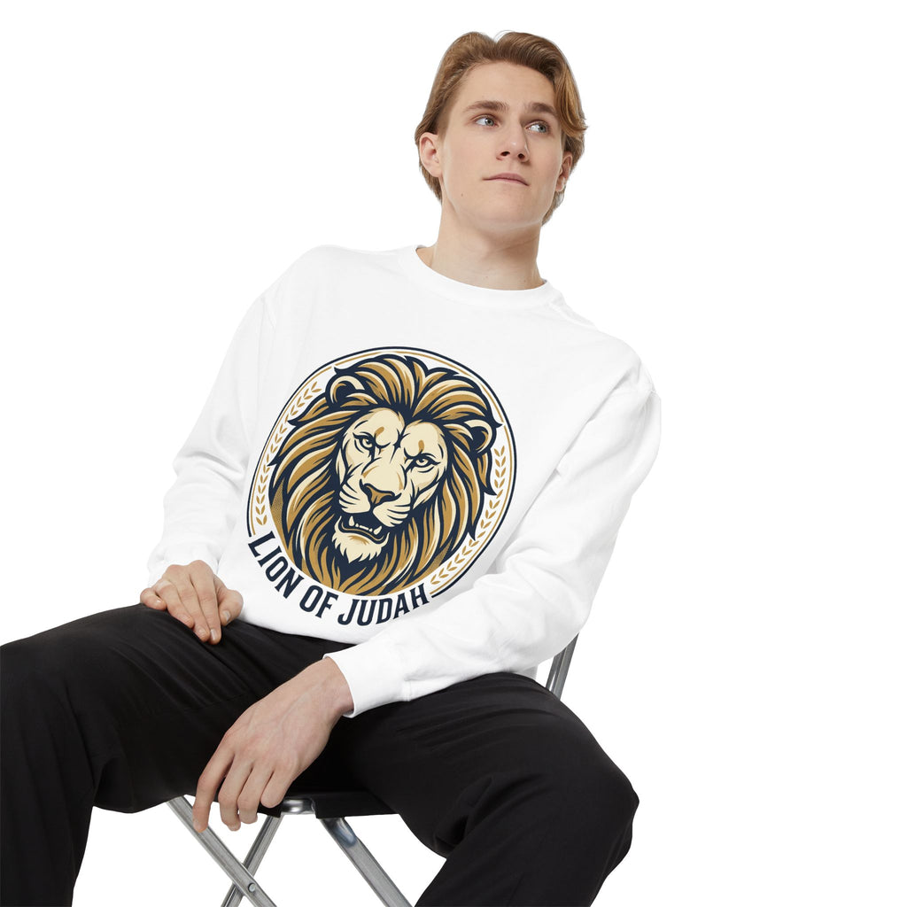Lion of Judah Sweatshirt — Religious Lion Graphic Crewneck