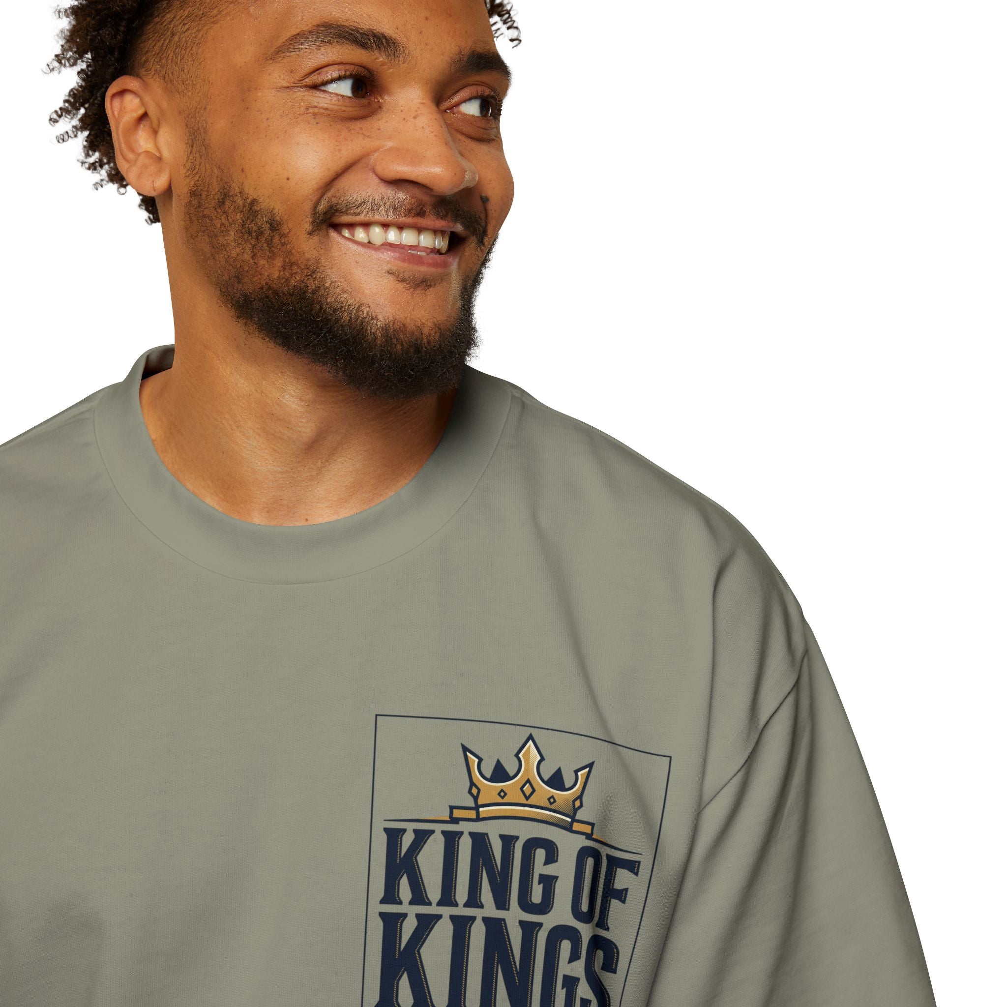 King of Kings Tee — Men's Oversized Graphic T-Shirt with Crown Design