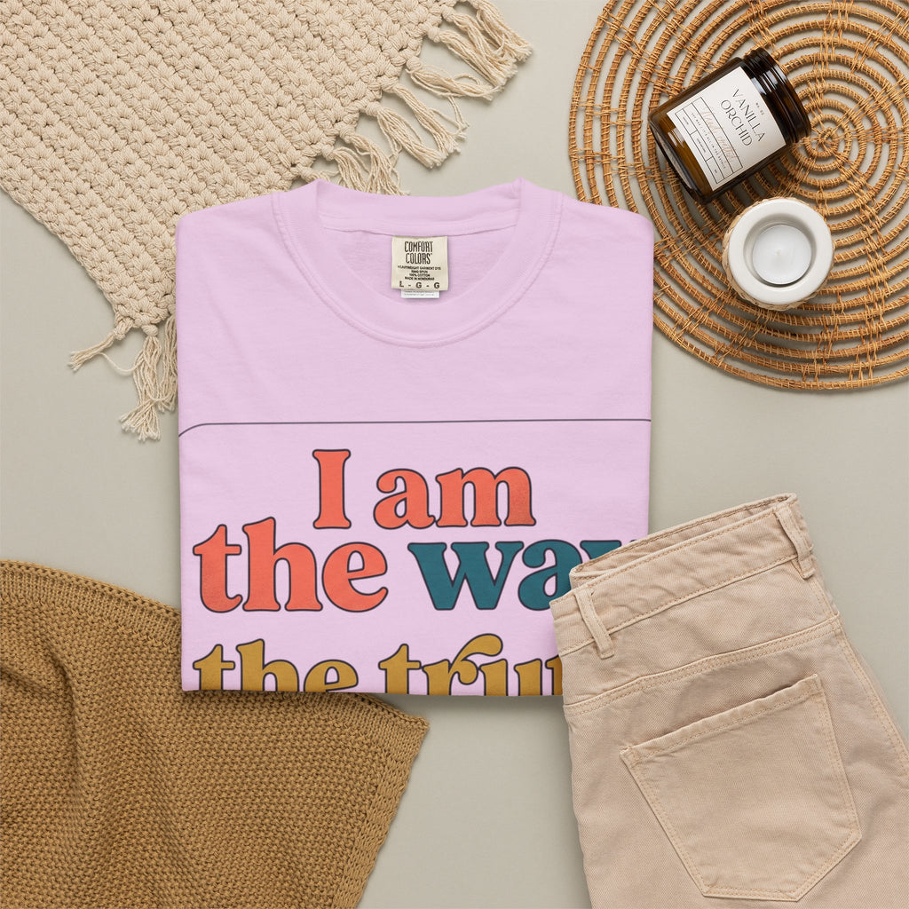 Christian T-Shirt — "I Am the Way, the Truth, and the Life" Retro Scripture Tee (John 14:6)