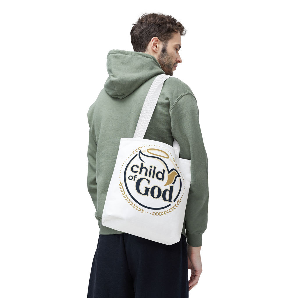 Child of God Tote Bag — All-Over Print Christian Canvas Tote