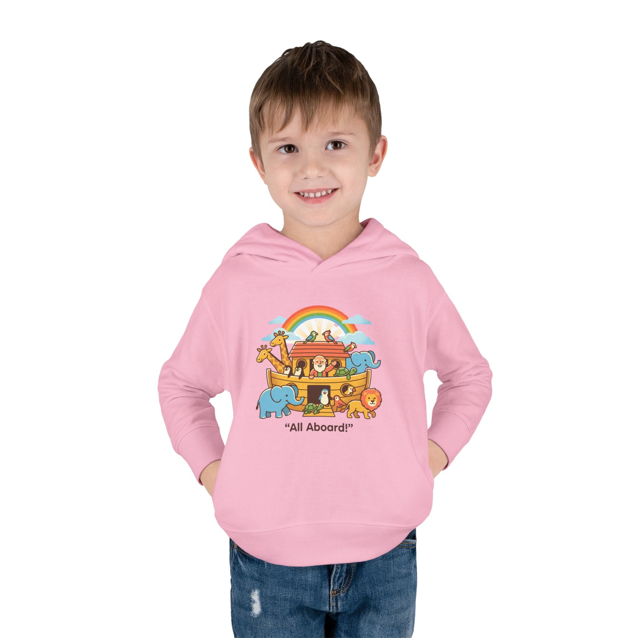 All aboard ark toddler hoodie | cute illustration pullover