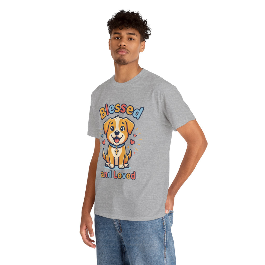 Blessed and Loved Puppy T-Shirt — Cute Dog Graphic Tee for Pet Lovers