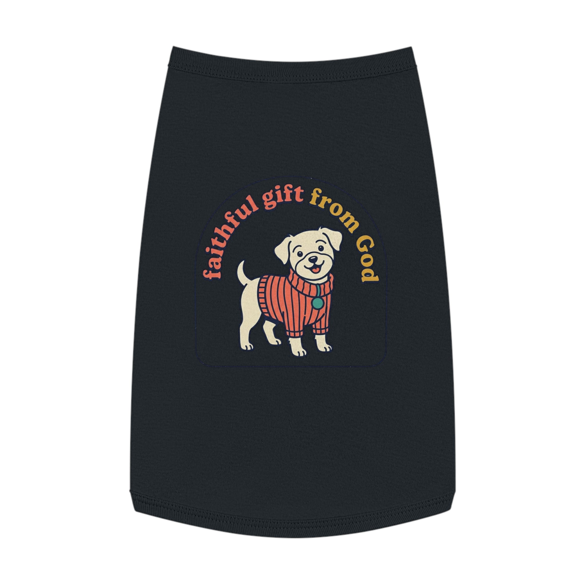 Dog Tank Top — 'Faithful Friend' Sweater-Print Pet Tee