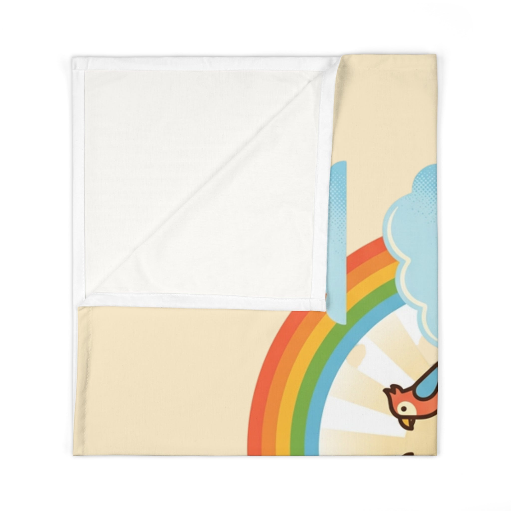 Noah's Ark Animals All Aboard Baby Swaddle Blanket | Rainbow Nursery