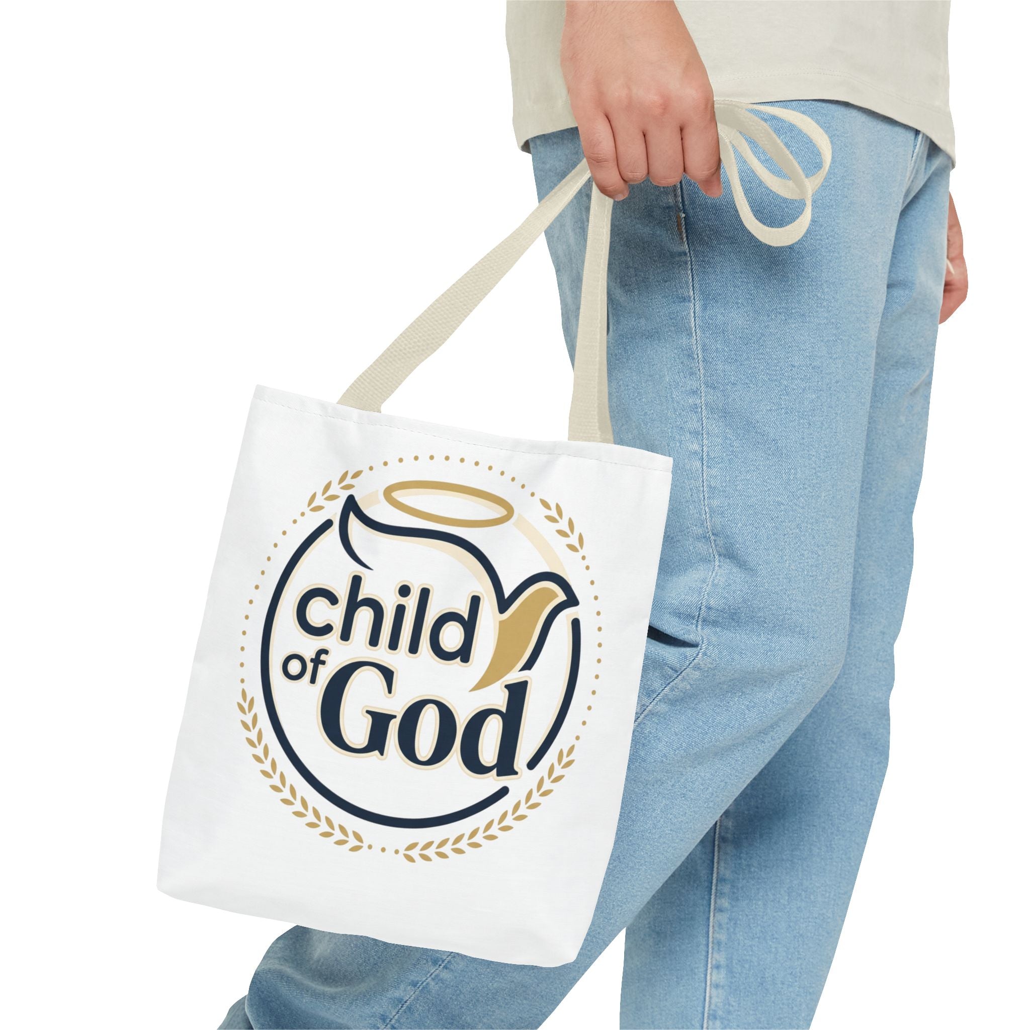 Child of God Tote Bag — All-Over Print Christian Canvas Tote