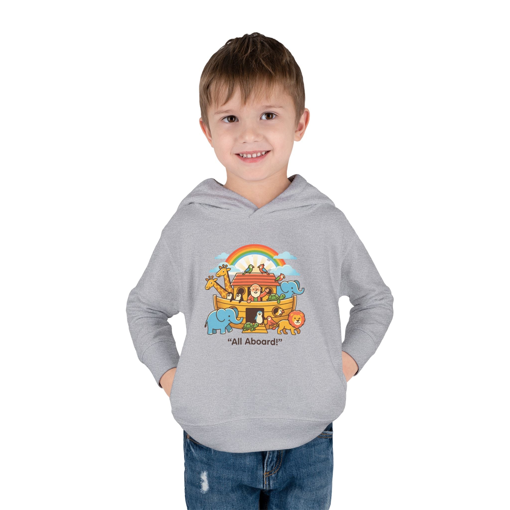 All aboard ark toddler hoodie | cute illustration pullover