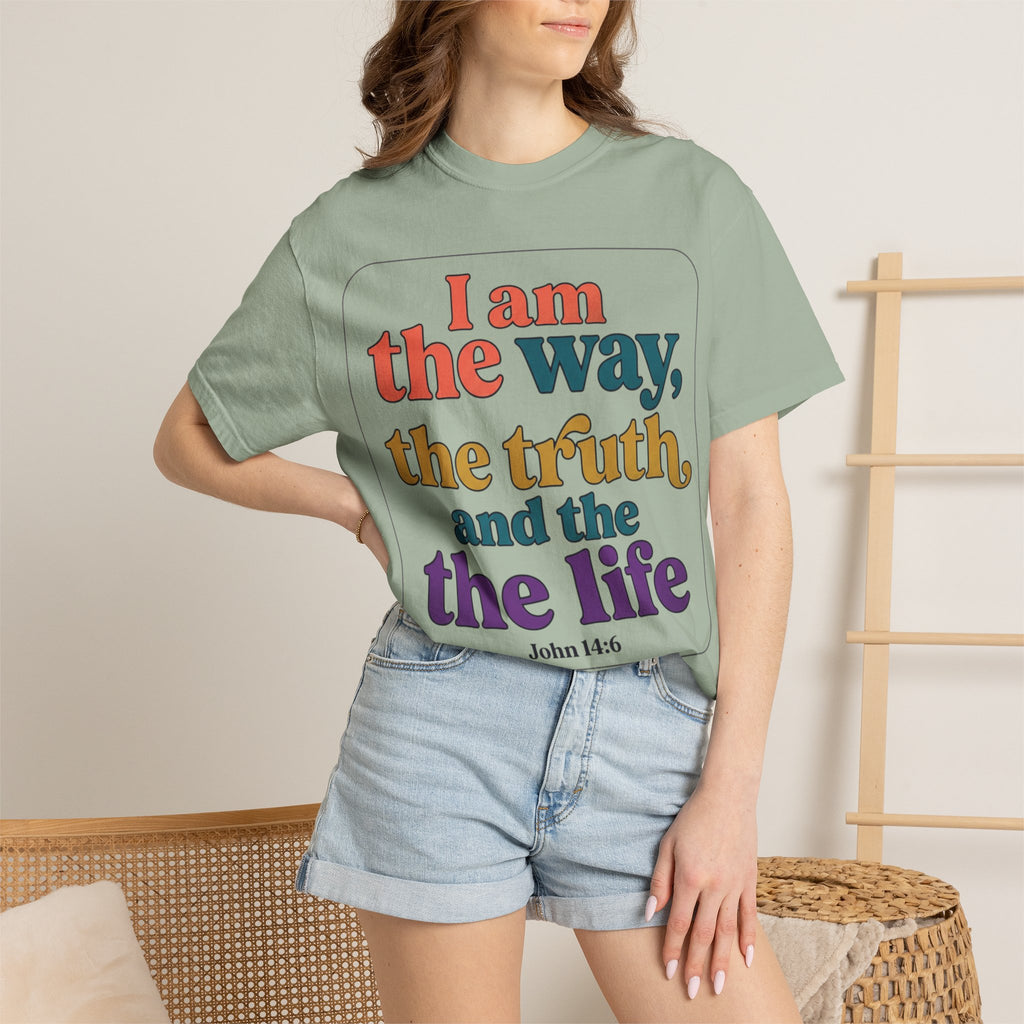 Christian T-Shirt — "I Am the Way, the Truth, and the Life" Retro Scripture Tee (John 14:6)