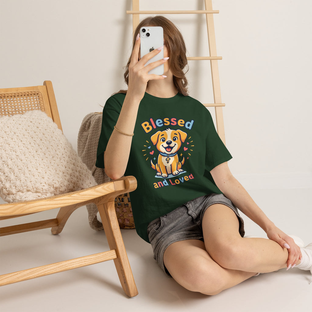 Blessed and Loved Puppy T-Shirt — Cute Dog Graphic Tee for Pet Lovers