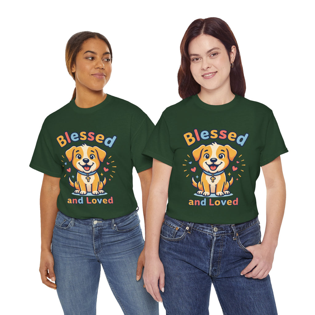Blessed and Loved Puppy T-Shirt — Cute Dog Graphic Tee for Pet Lovers