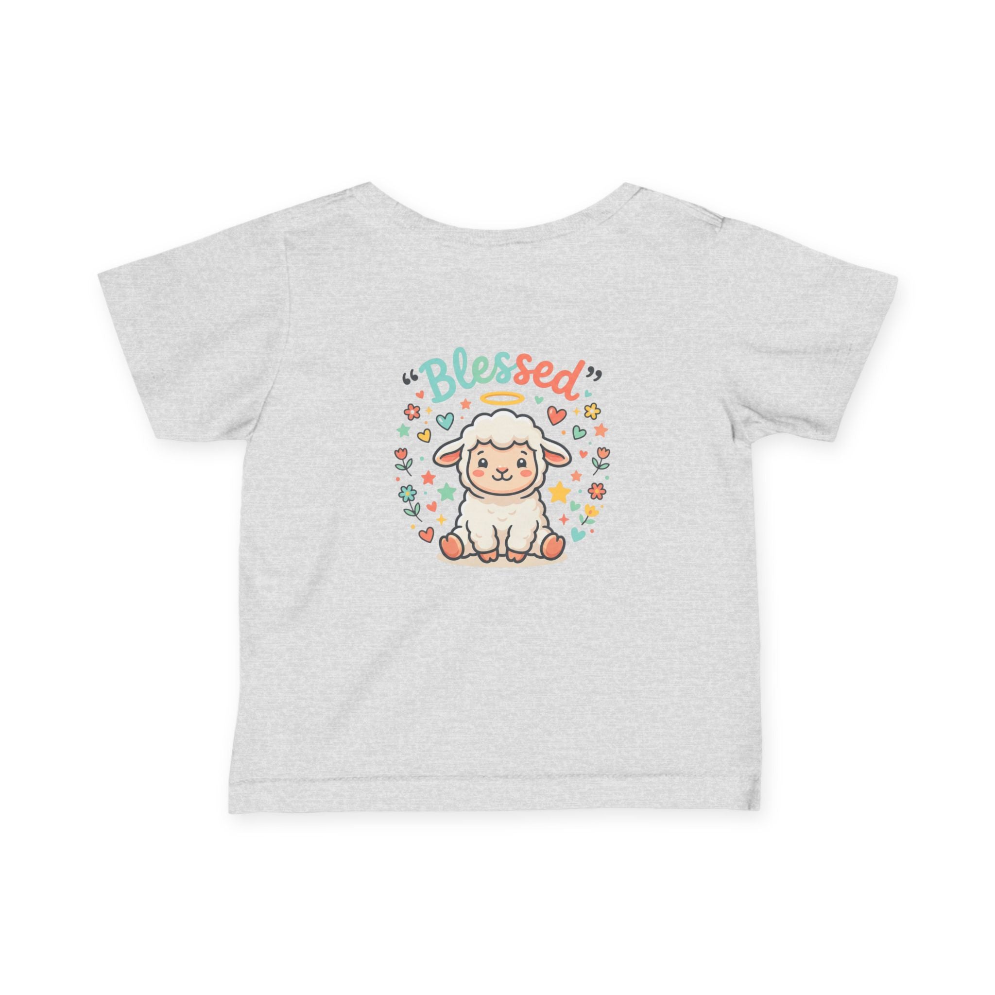 Infant Tee - 'Blessed' Cute Lamb Baby Shirt (Newborn Baptism, Christening Gift)