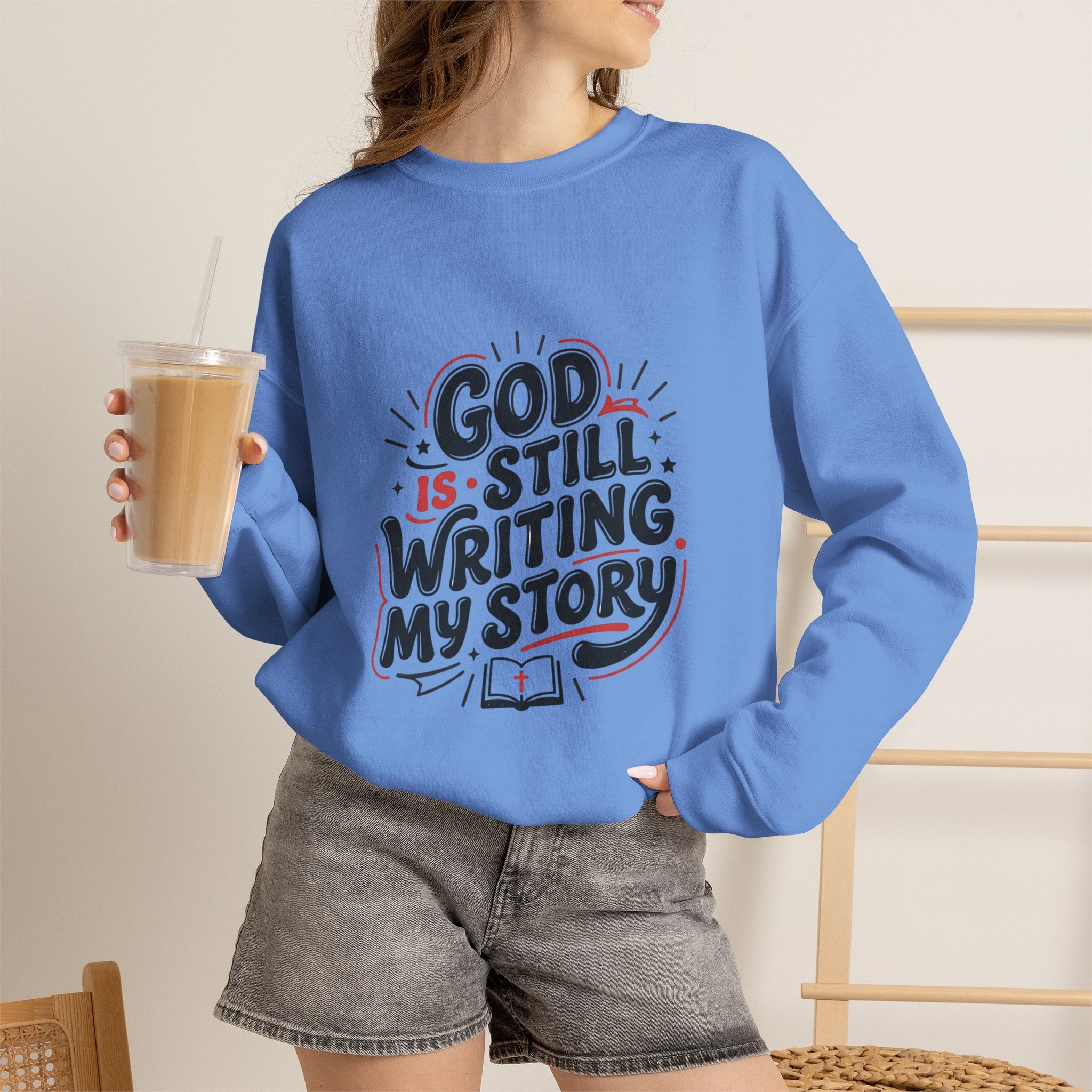 God Is Still Writing My Story Sweatshirt | Christian encouragement, groovy scripture