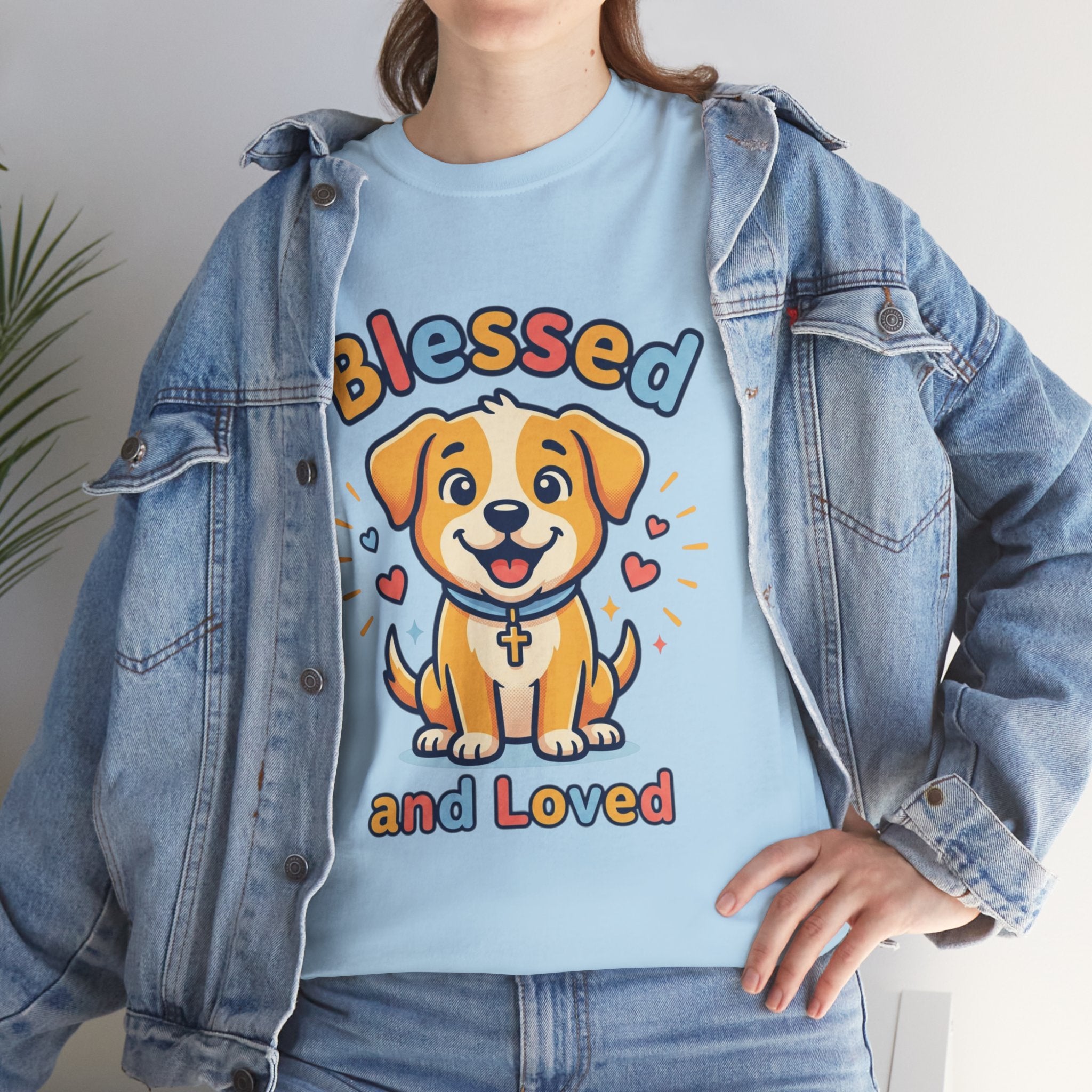 Blessed and Loved Puppy T-Shirt — Cute Dog Graphic Tee for Pet Lovers