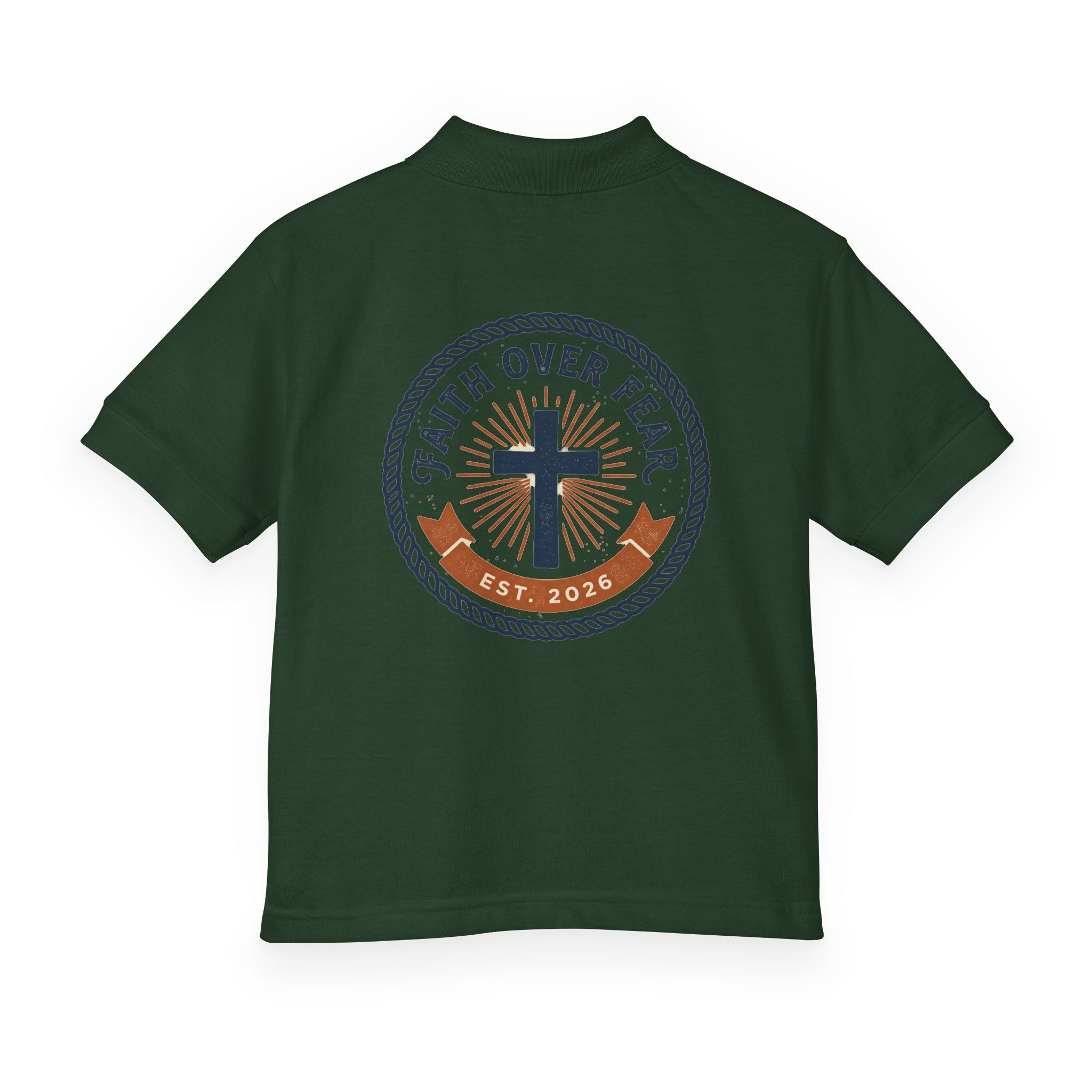 Faith over Fear design Youth Polo