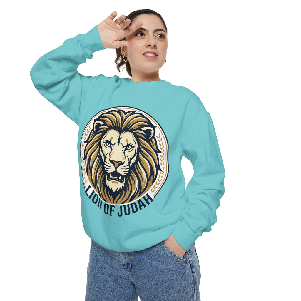Lion of Judah Sweatshirt — Religious Lion Graphic Crewneck