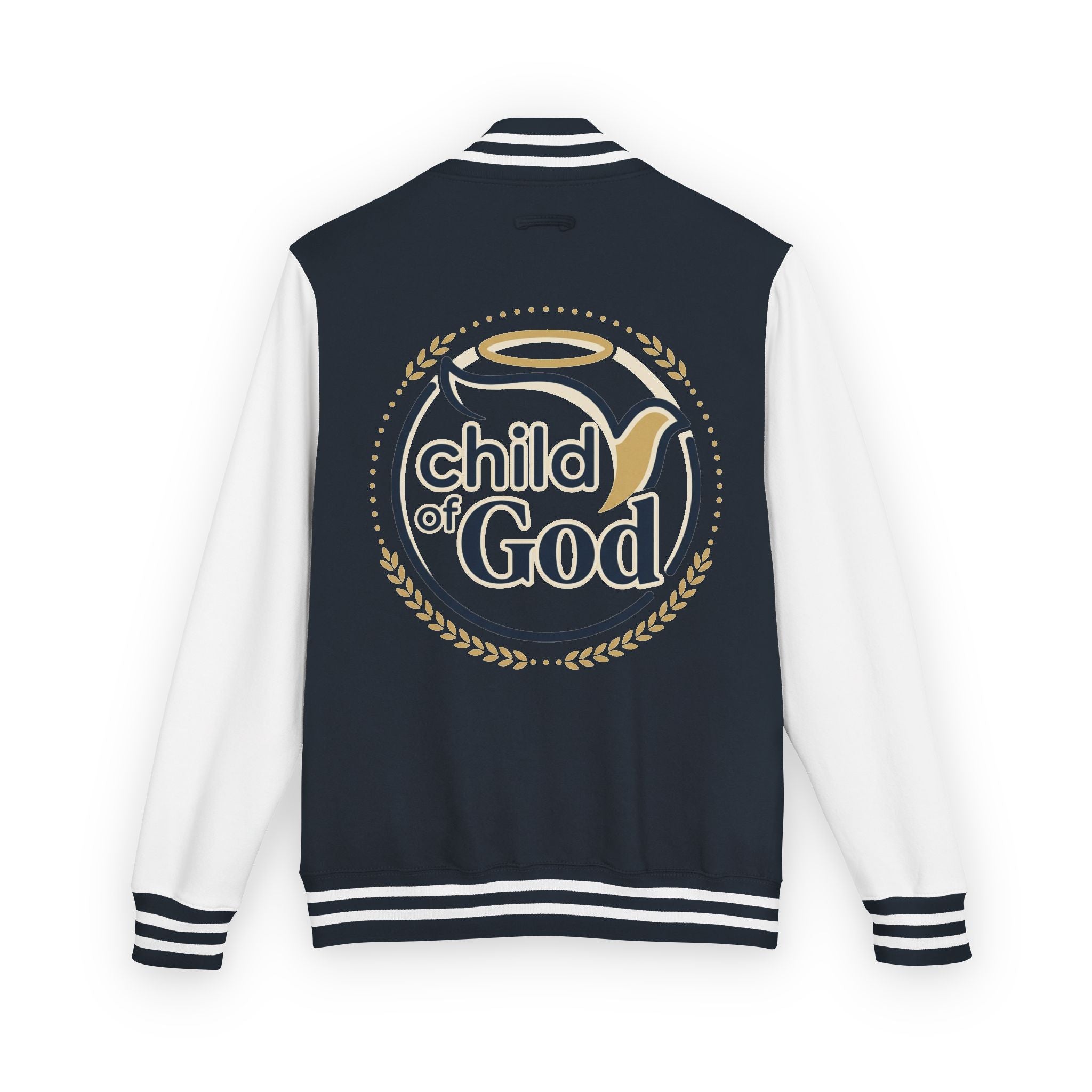 Child of God Emblem Letterman Jacket | Red White Varsity