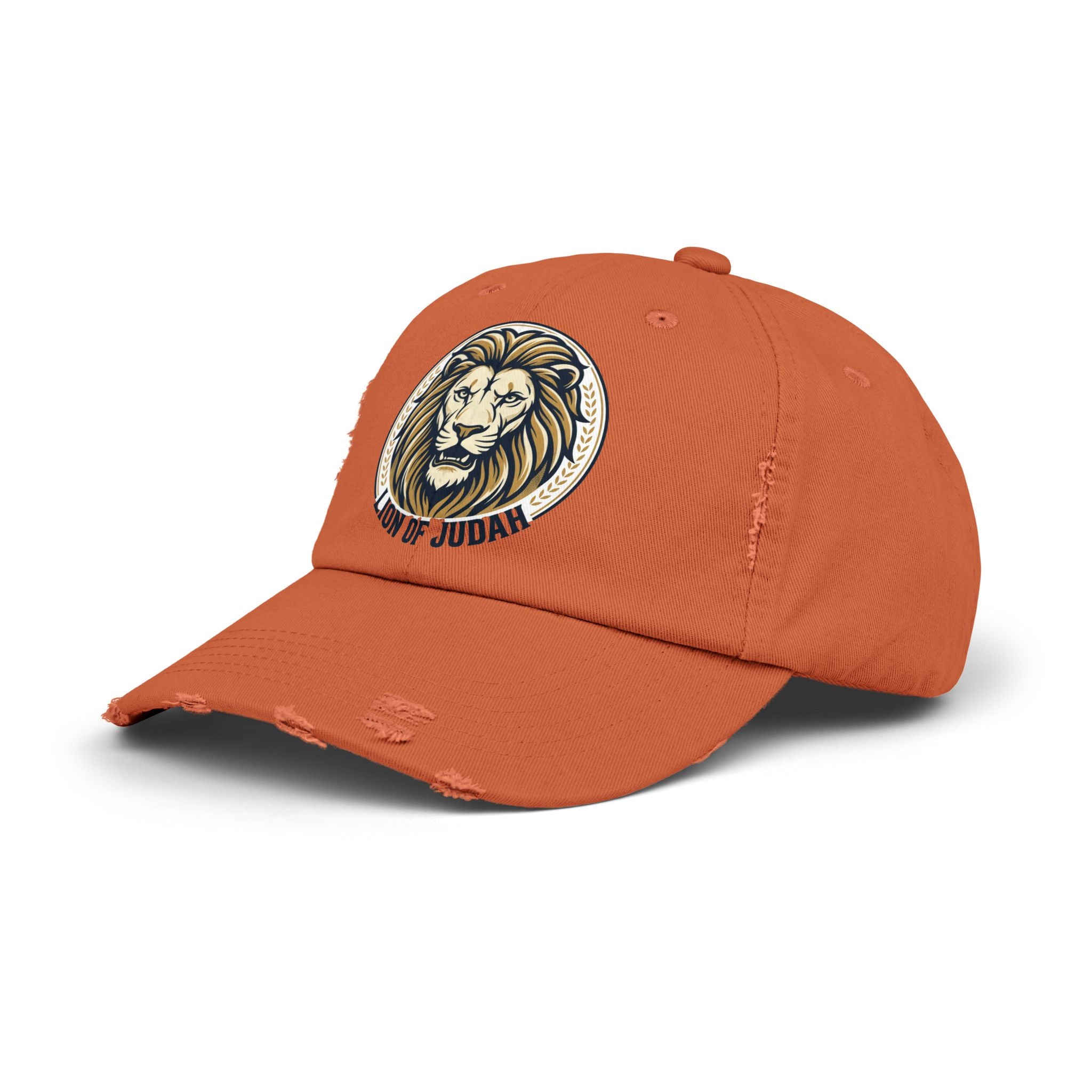 Lion of Judah Distressed Baseball Cap — Vintage Christian Hat