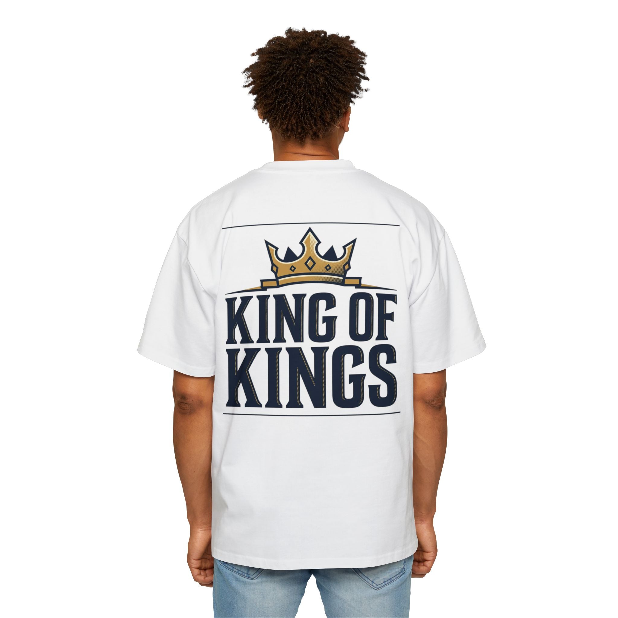 King of Kings Tee — Men's Oversized Graphic T-Shirt with Crown Design