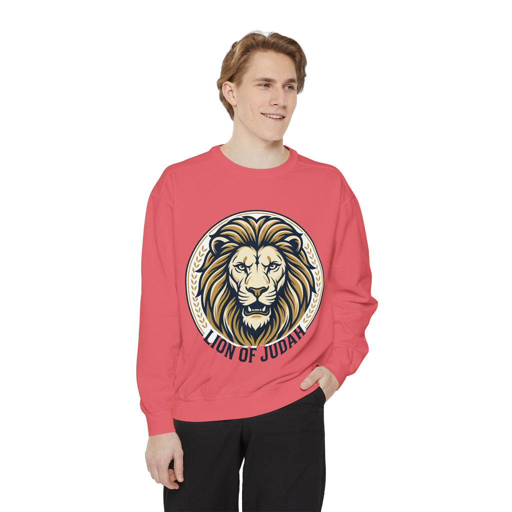 Lion of Judah Sweatshirt — Religious Lion Graphic Crewneck