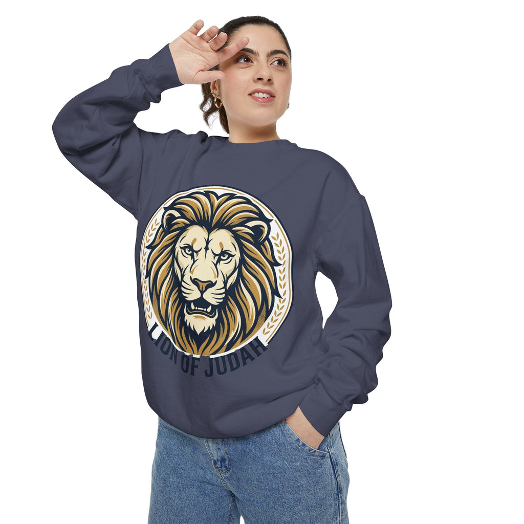 Lion of Judah Sweatshirt — Religious Lion Graphic Crewneck