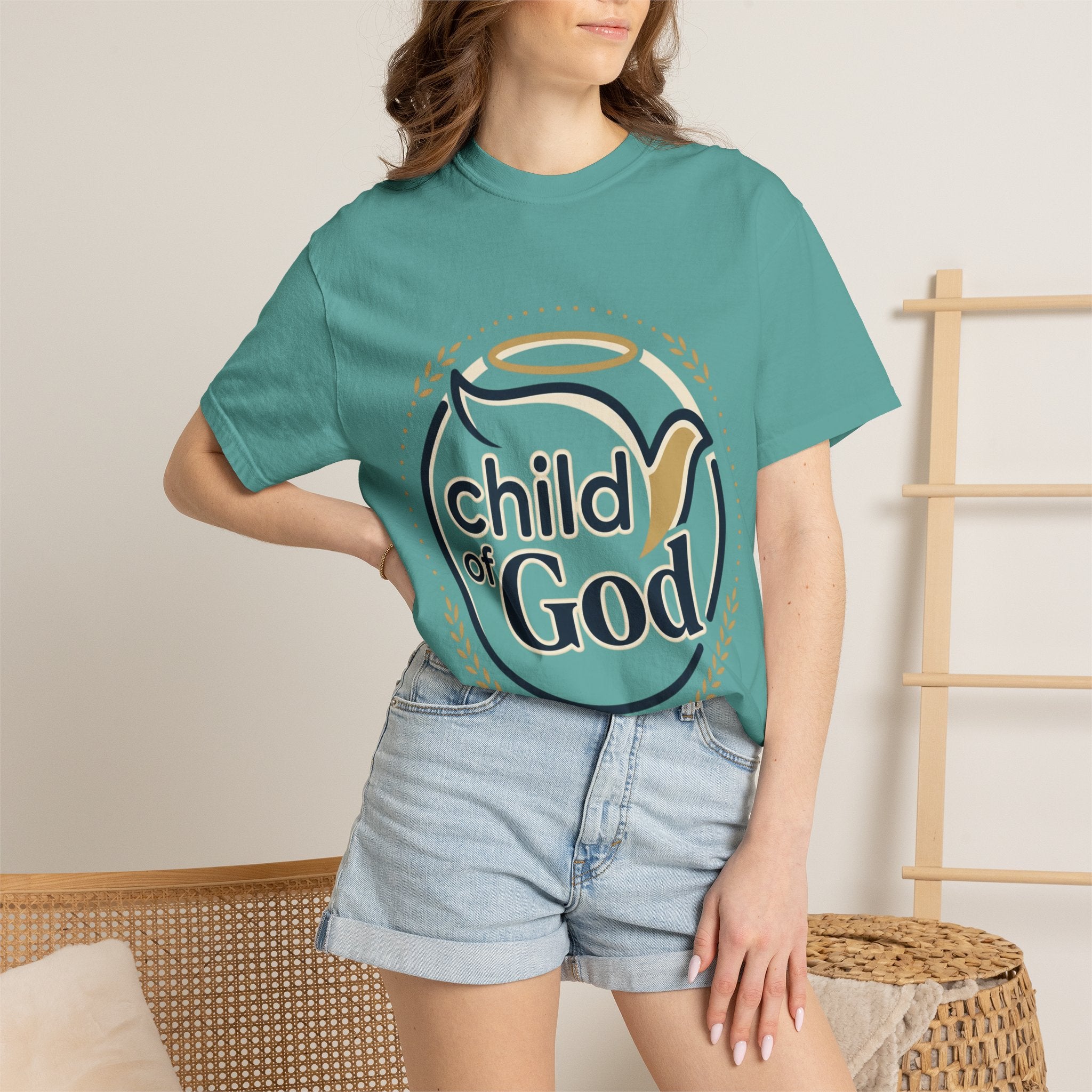 Child of God T‑Shirt — Faith Christian Tee with Dove & Halo