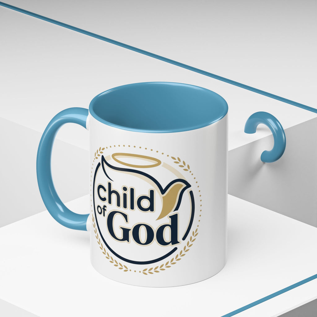 Child of God Accent Coffee Mug — 11/15 oz Christian Faith Ceramic Mug