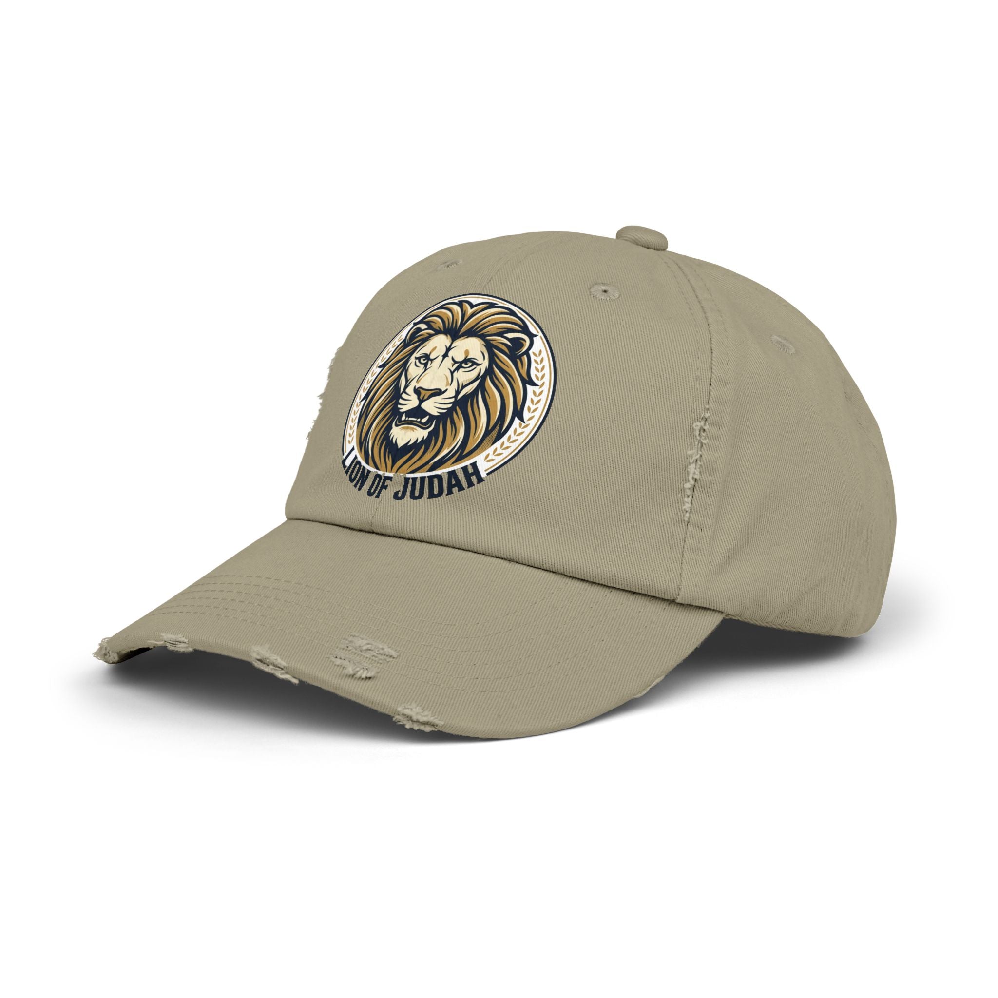 Lion of Judah Distressed Baseball Cap — Vintage Christian Hat