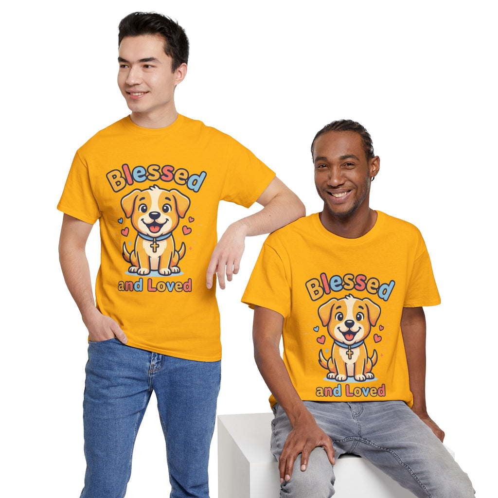 Blessed and Loved Puppy T-Shirt — Cute Dog Graphic Tee for Pet Lovers