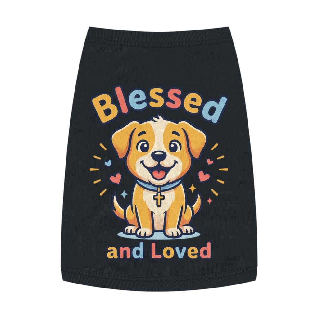 Blessed and Loved Pet Tank Top — Cute Dog Faith Graphic