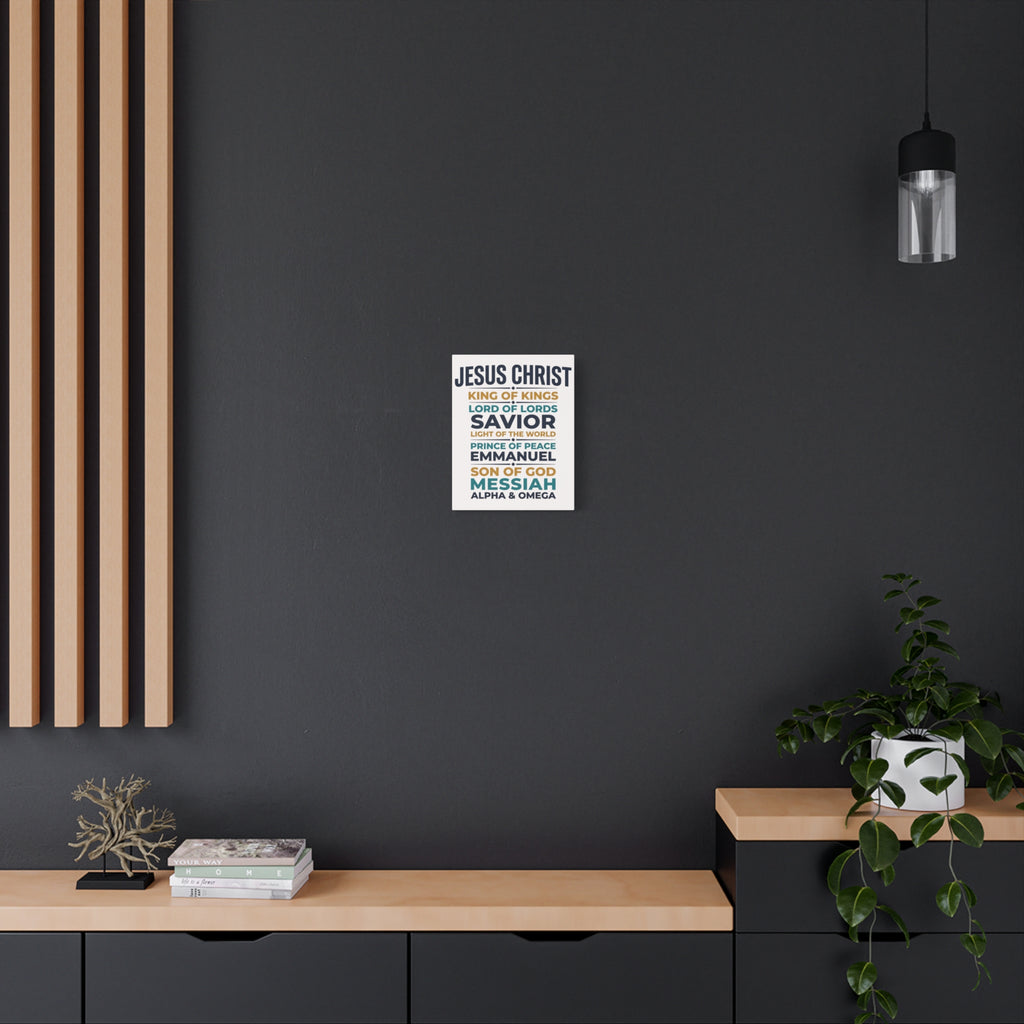 Jesus Christ Typography Wall Art Canvas | Matte Stretched Canvas